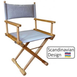 Teak Folding Captains Chair w Cushions