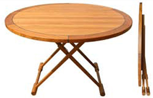 Teak Folding Table, Round