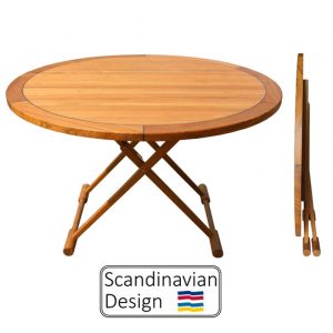 Teak Folding Table, Round