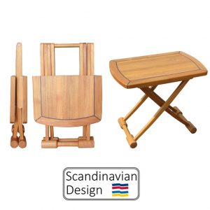 Teak Folding Table, Rectangular End-table