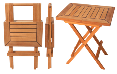 Teak Folding Table, Square End-table
