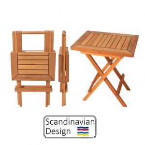 Teak Folding Table, Square End-table