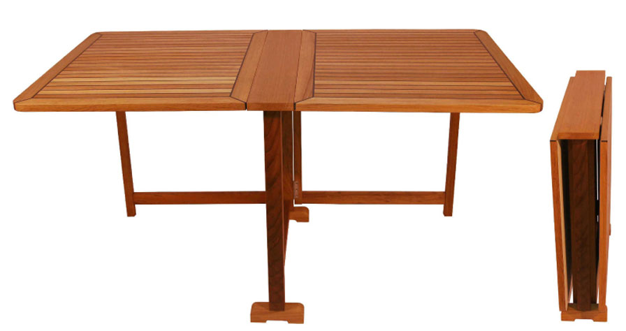 Teak Folding Table, Rectangular Butterfly