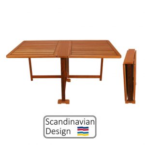 Teak Folding Table, Rectangular Butterfly