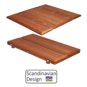 Teak Table, Folding Wings, Rectangular