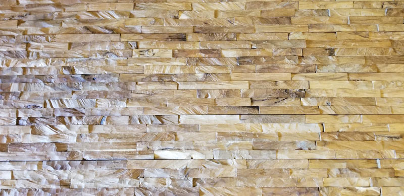 teak root wall cladding
