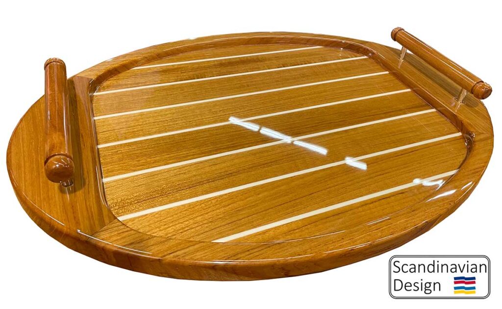 teak serving tray
